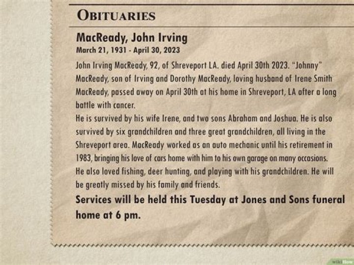 
Kenneth Myers Obituary, What was Kenneth Myers Cause of Death? 